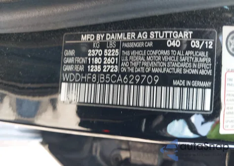 2012 Mercedes-Benz E 350 4Matic from USA, damaged, VIN WDDHF8JB5CA629709